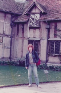 Me, in front of Shakespeare's birthplace, Fall 1987